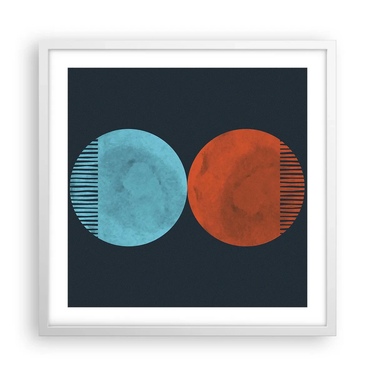 Affisch i vit ram - Endast geometri? - 50x50 cm