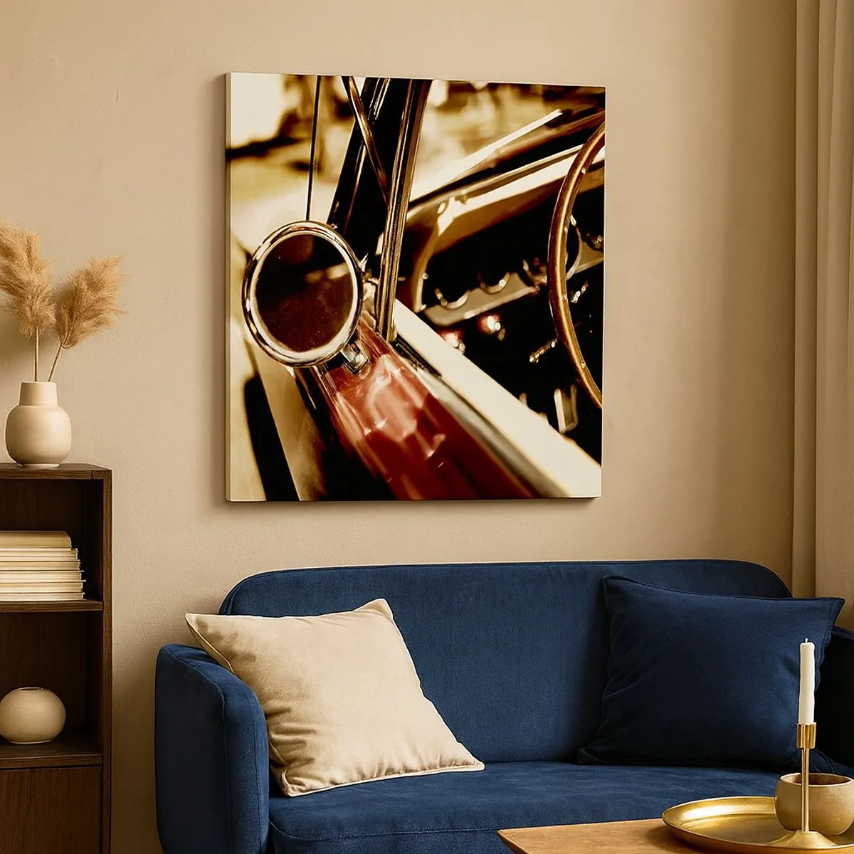 Canvastavla - Bild på duk - En bil med själ - 30x30 cm