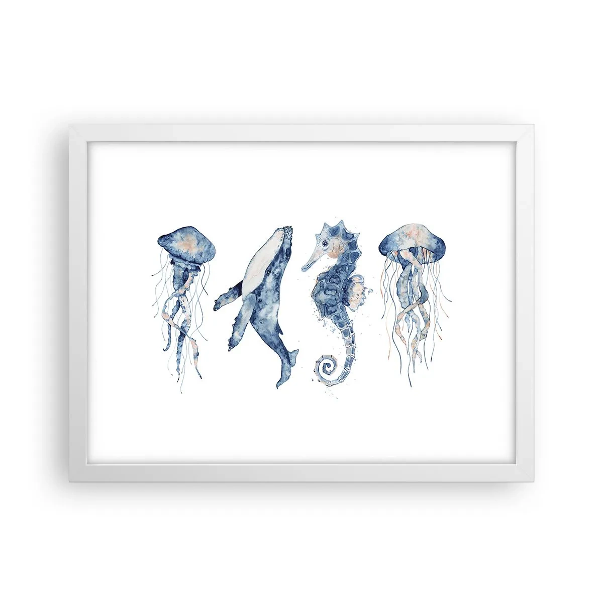 Affisch i vit ram - Havets under - 40x30 cm