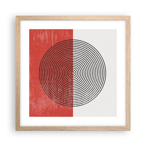 Affisch i ram av ljusek - Mitt i prick - 40x40 cm