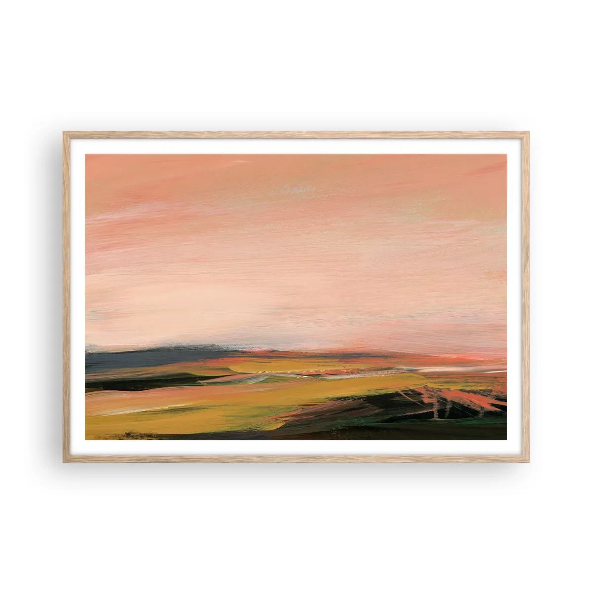 Affisch i ram av ljusek - I rosa - 100x70 cm