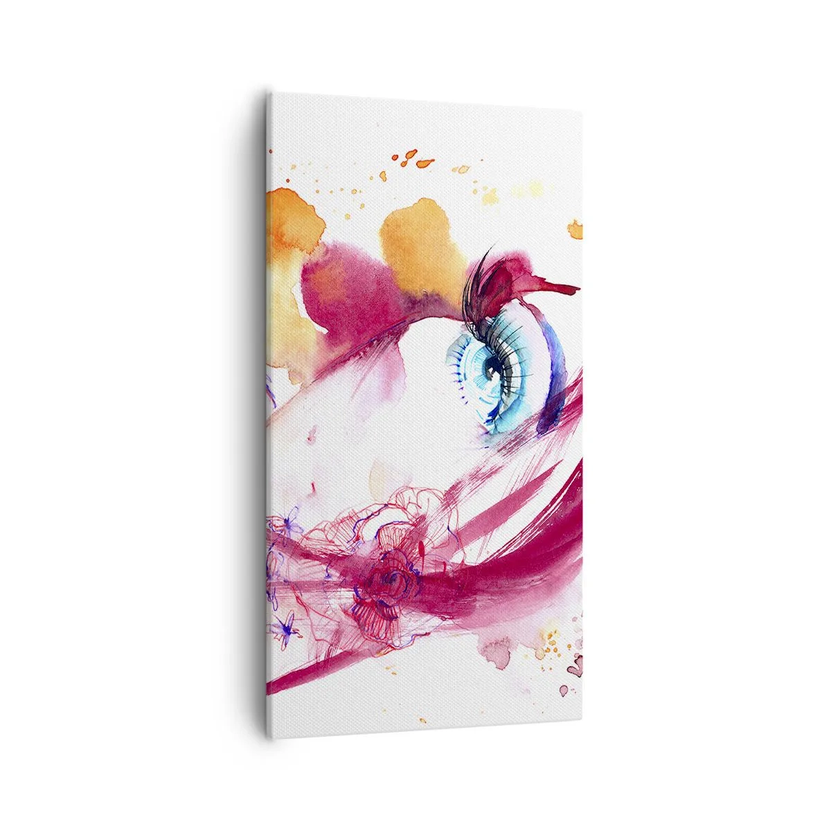 Canvastavla - Bild på duk - Världen blommar i närheten - 55x100 cm