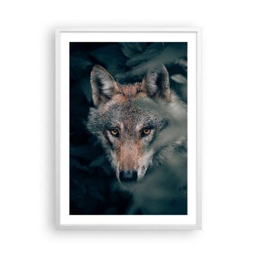 Affisch i vit ram - Jägare - 50x70 cm
