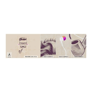 Provbit av fototapet Premium Canvas - Riktig man? - Man, Abstraktion, Rör - 100x30 cm