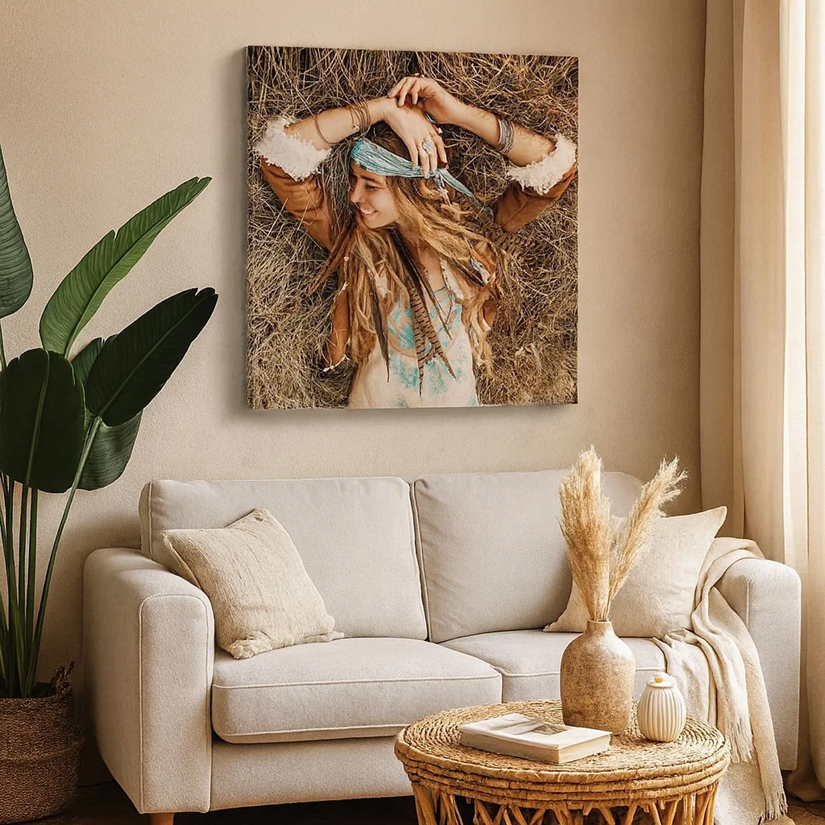 Canvastavla - Bild på duk - På väg till kärlekens sommar - 30x30 cm