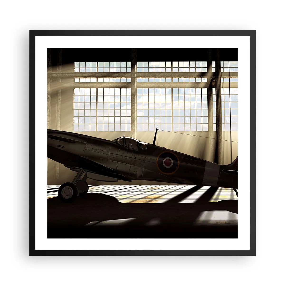 Affisch i svart ram - Kämpens vila - 60x60 cm