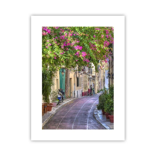 Affisch - Blommande gata - 30x40 cm