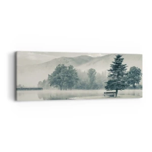 Canvastavla - Bild på duk - Sjön sover fortfarande - 90x30 cm