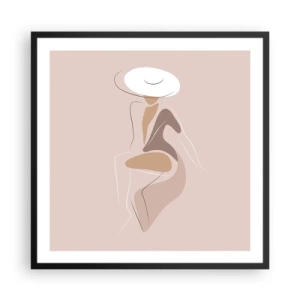 Affisch i svart ram - Att vara dam - 60x60 cm