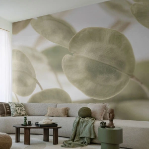 Fototapet Standard Eco - I början fanns det löv... - Blommor, Lugna, Löv - 450x315 cm