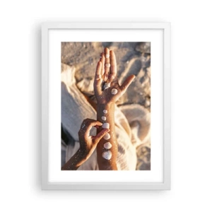 Affisch i vit ram - Skönhet inom handens räckvidd - 30x40 cm