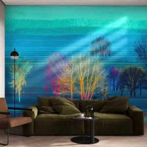 Fototapet Premium Canvas - Finkammat landskap - Landskap, Skog, Abstraktion - 300x210 cm