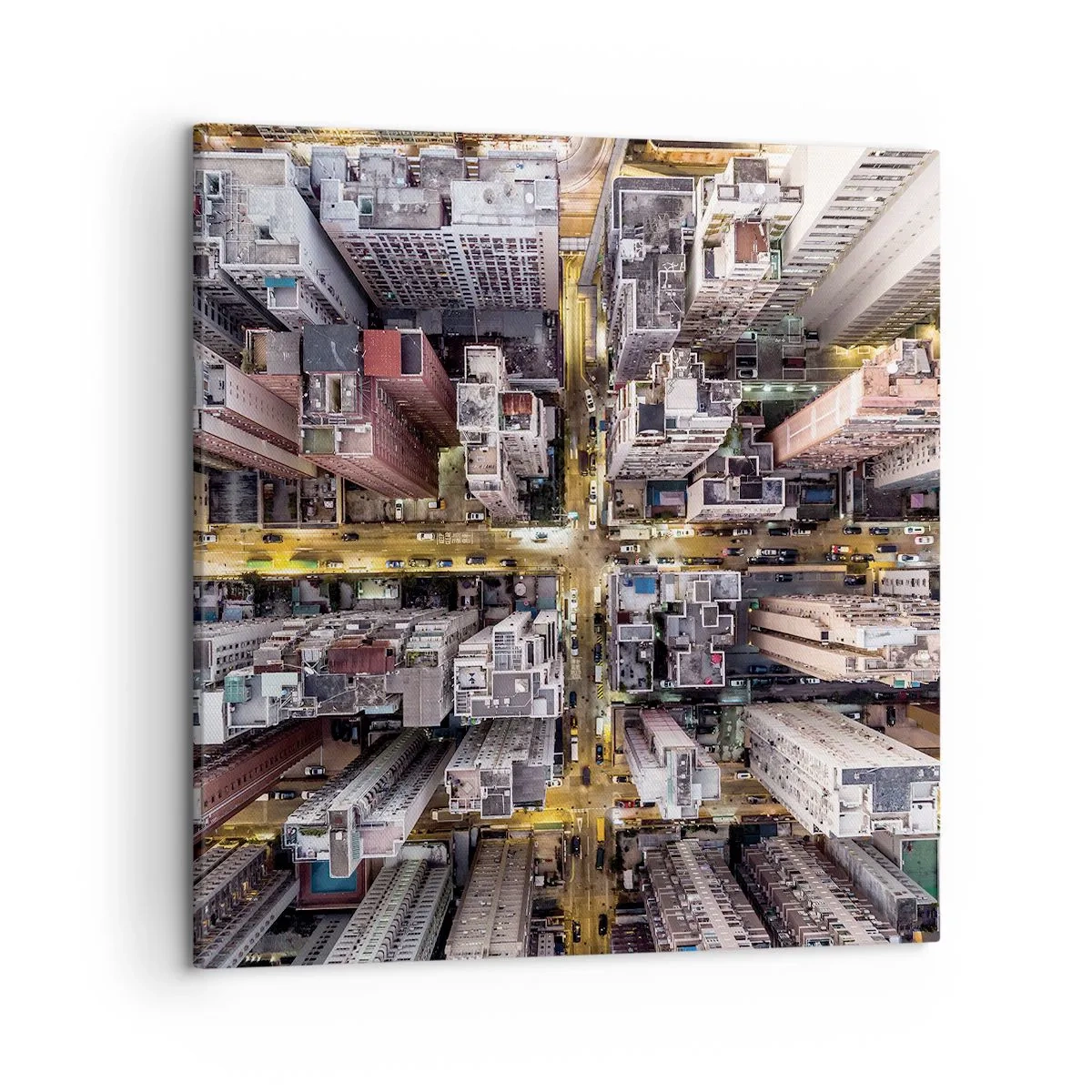 Canvastavla - Bild på duk - Hälsningar från Hongkong - 50x50 cm