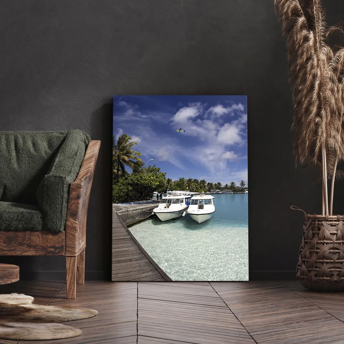 Canvastavla - Bild på duk - Paradiset finns - 55x100 cm