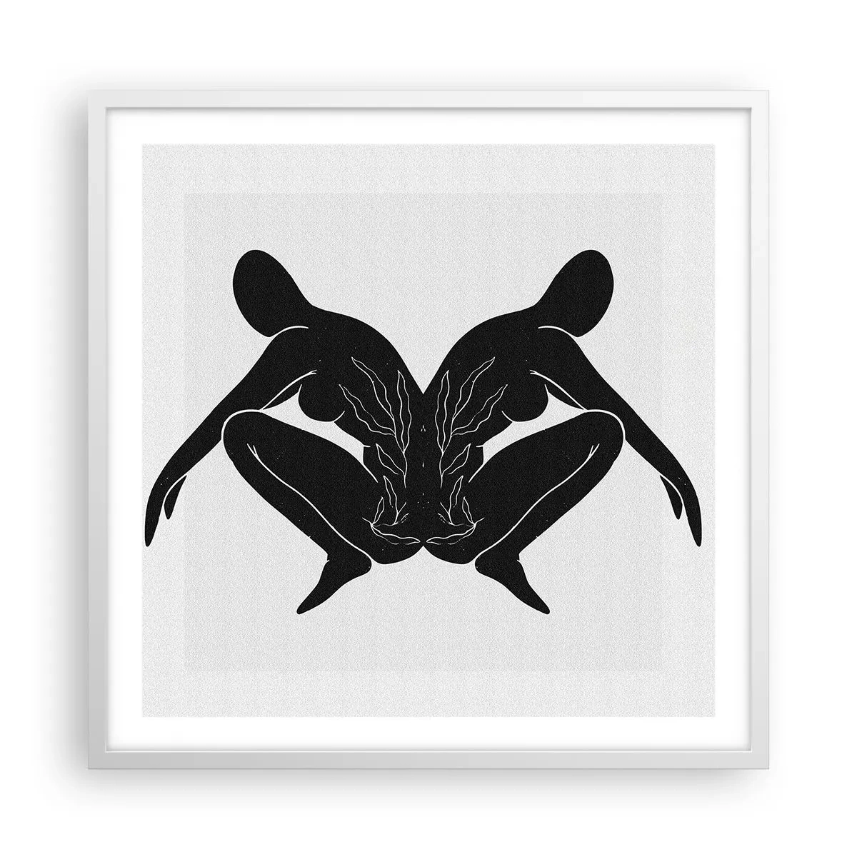 Affisch i vit ram - En delad själ - 60x60 cm