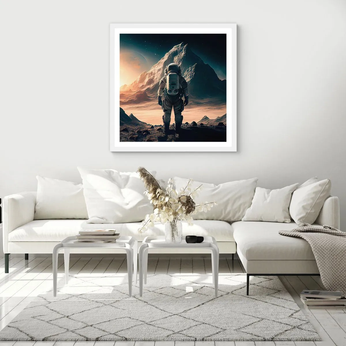 Affisch i vit ram - En ny utmaning - 30x30 cm