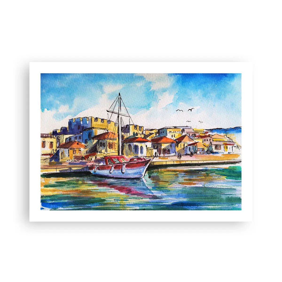Affisch - Regnbågseftermiddag - 70x50 cm