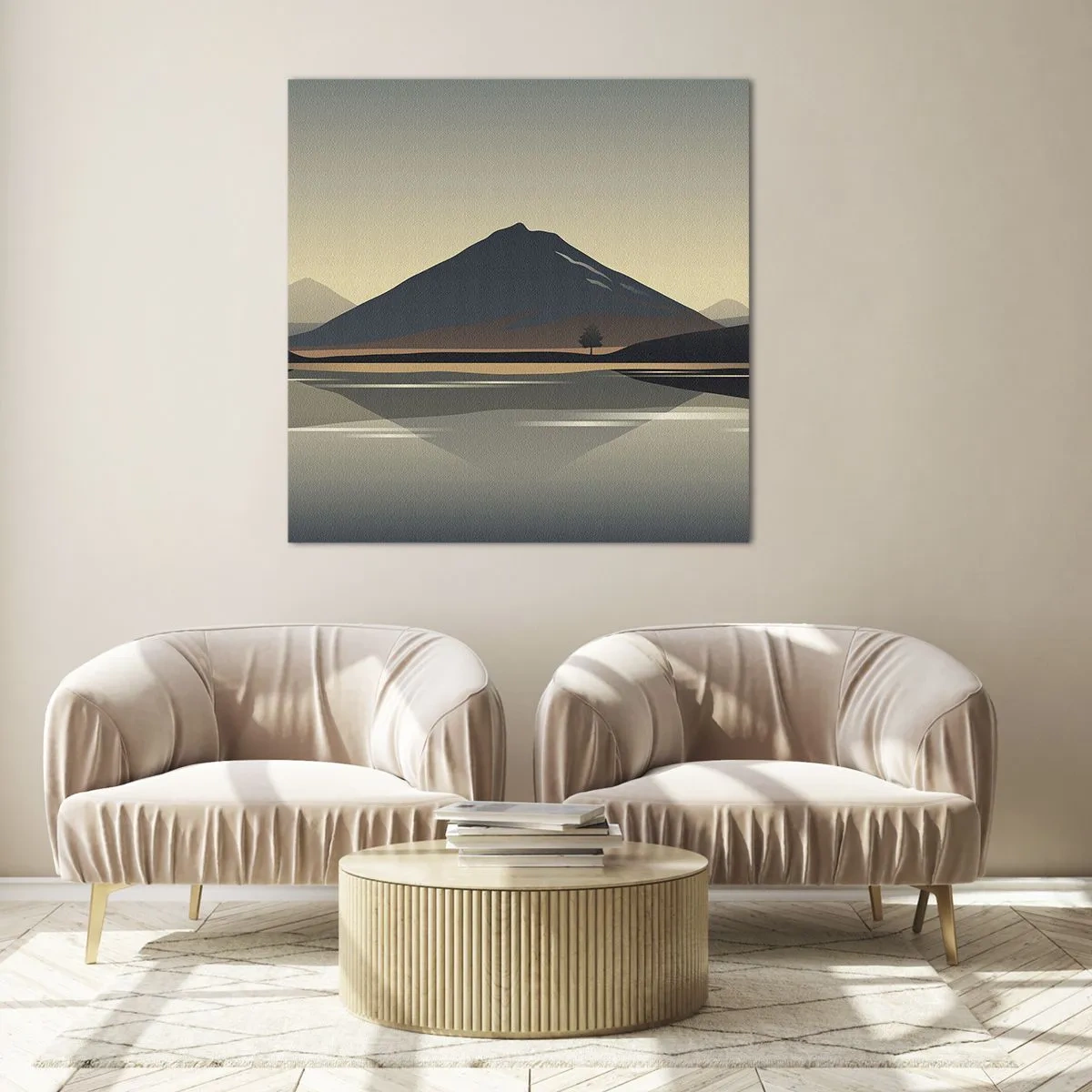 Glastavla - Bild på glas - Spegelbild - 30x30 cm