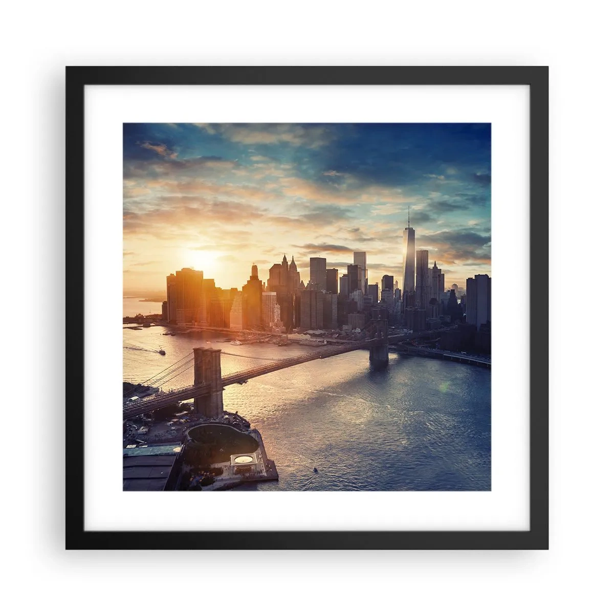 Affisch i svart ram - Västkulturens monument - 40x40 cm