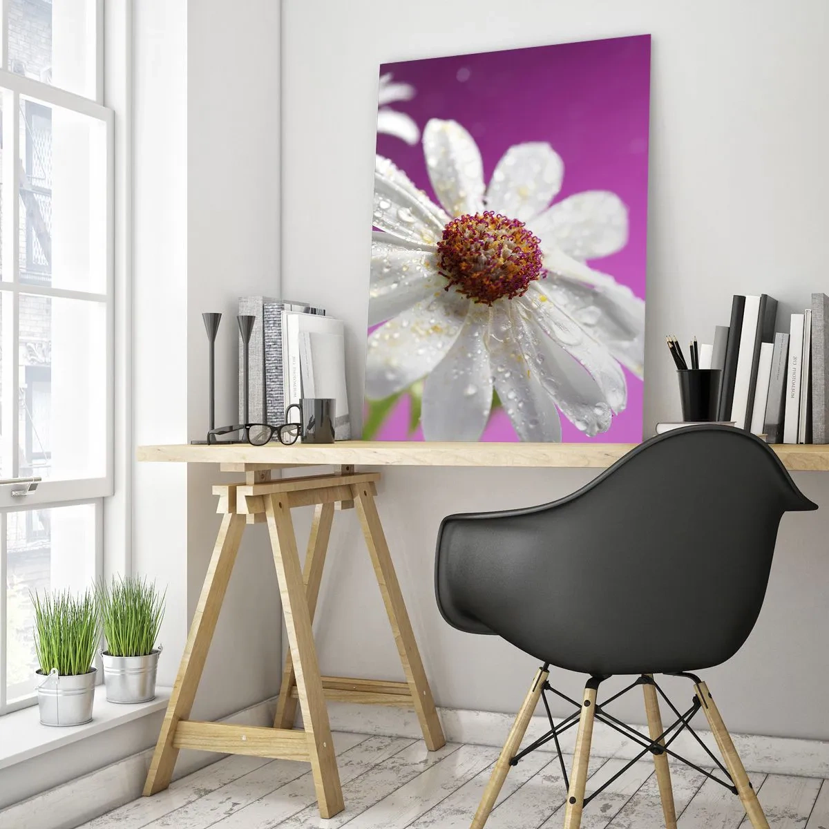 Glastavla - Bild på glas - Sparsam i sin skönhet - 50x70 cm
