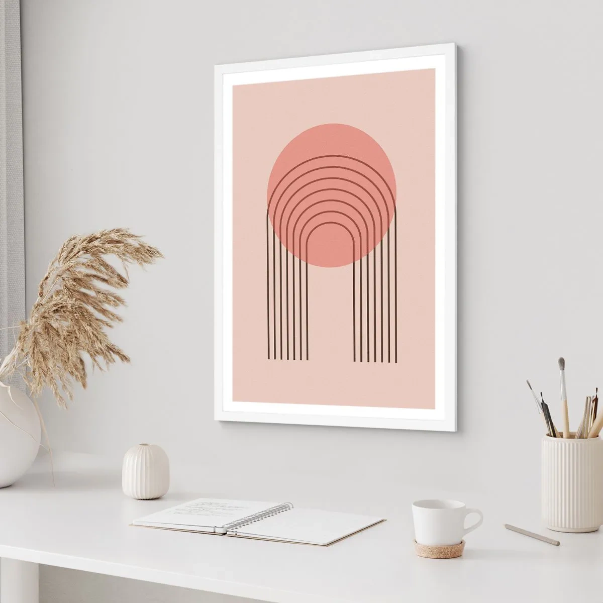 Affisch i vit ram - Ostoppad attraktionskraft - 30x40 cm