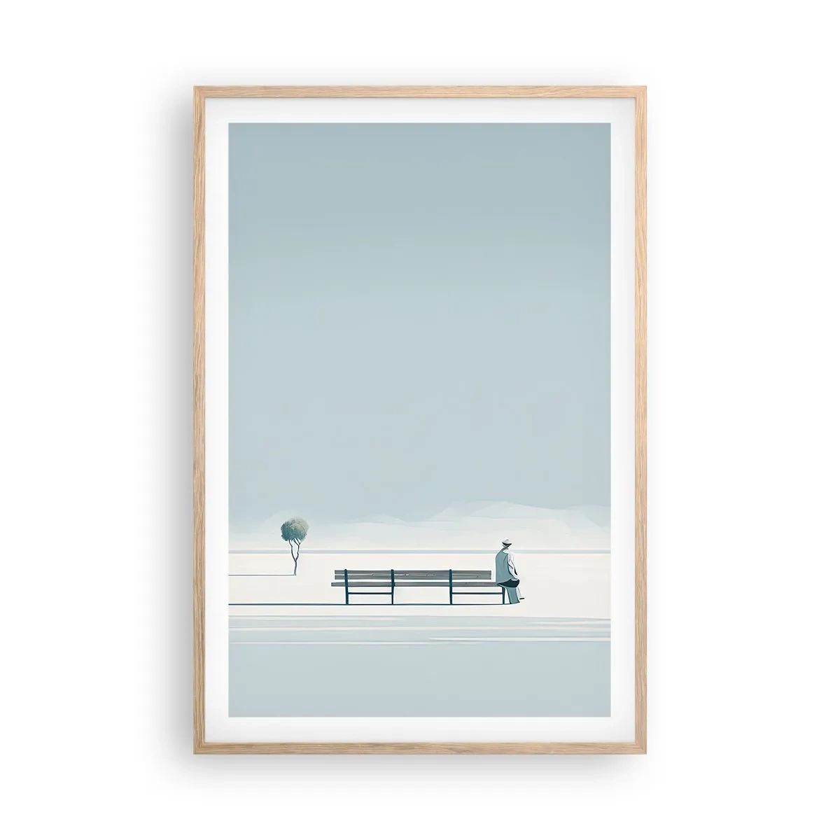 Affisch i ram av ljusek - Ja, jag väntar. - 61x91 cm