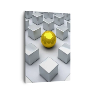 Canvastavla - Bild på duk - Varför jag? Geometrisk komposition - 50x70 cm