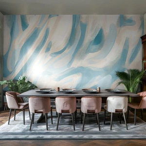 Fototapet Premium Canvas - Vårvindar - Bit, Ljus, Pastell - 400x280 cm