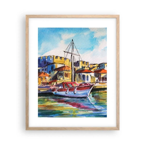 Affisch i ram av ljusek - Regnbågseftermiddag - 40x50 cm