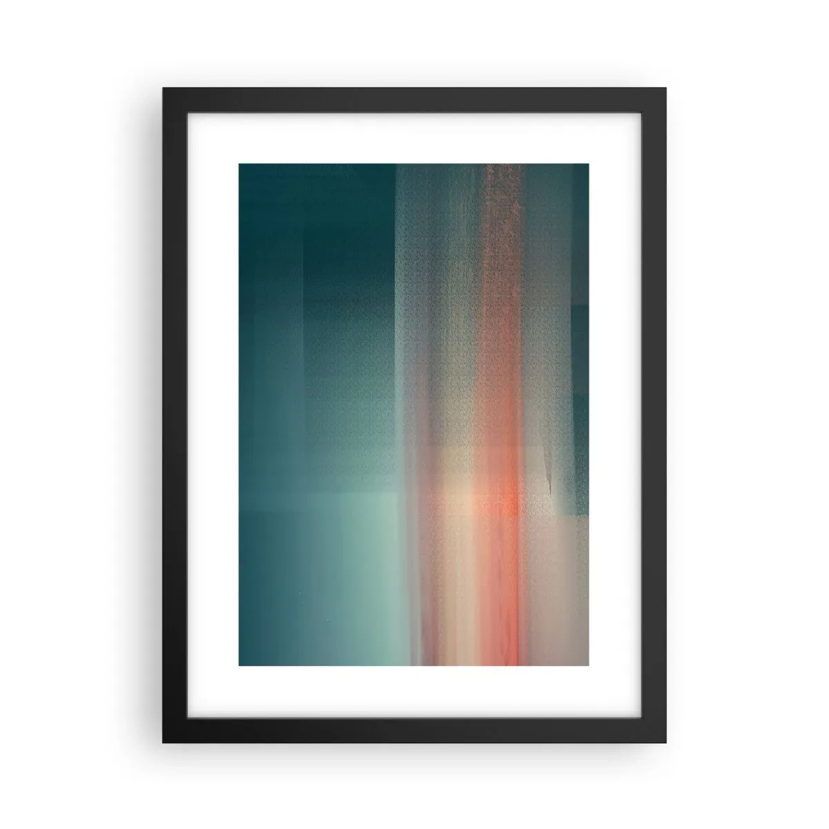 Affisch i svart ram - Abstraktion: ljusvågor - 30x40 cm