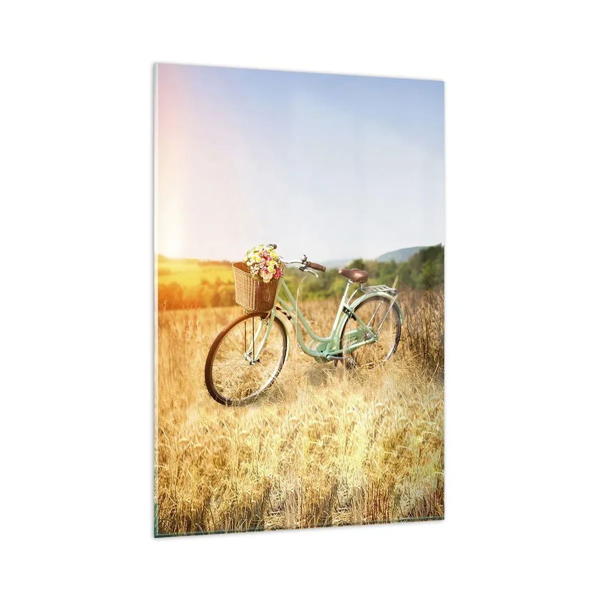 Glastavla - Bild på glas - Jag stannar här en stund - 80x120 cm