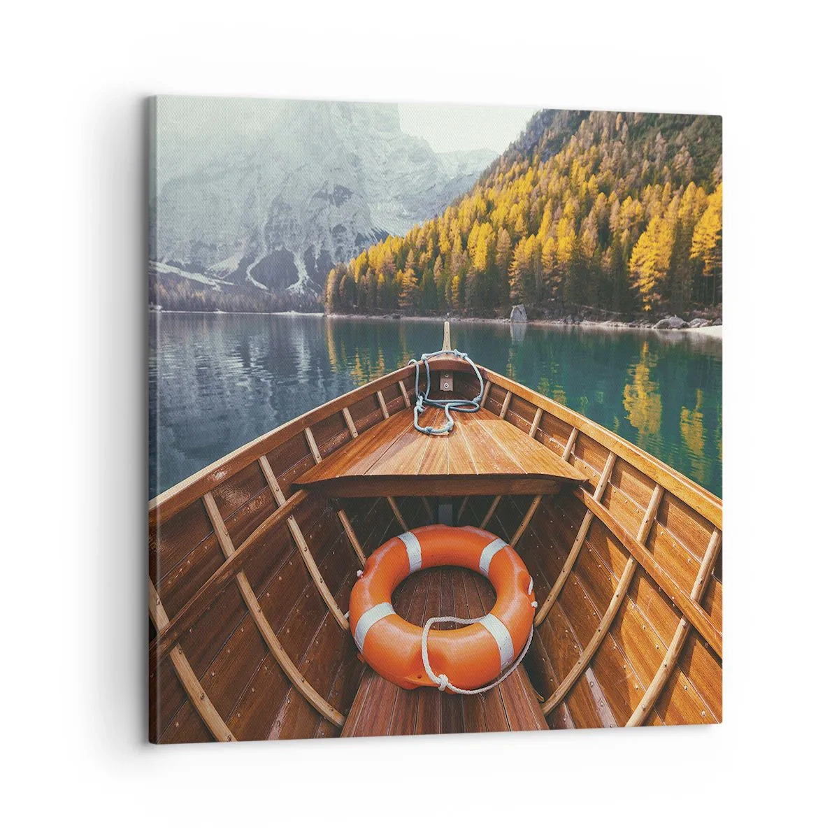 Canvastavla - Bild på duk - Utflykt i fjällen - 60x60 cm
