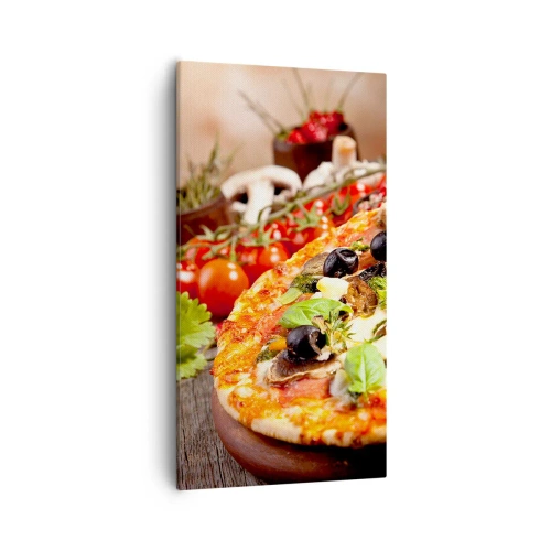 Canvastavla - Bild på duk - Ingredienser ur jorden - 55x100 cm