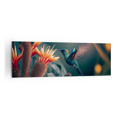 Canvastavla - Bild på duk - Ett verkligt färgglatt liv - 160x50 cm