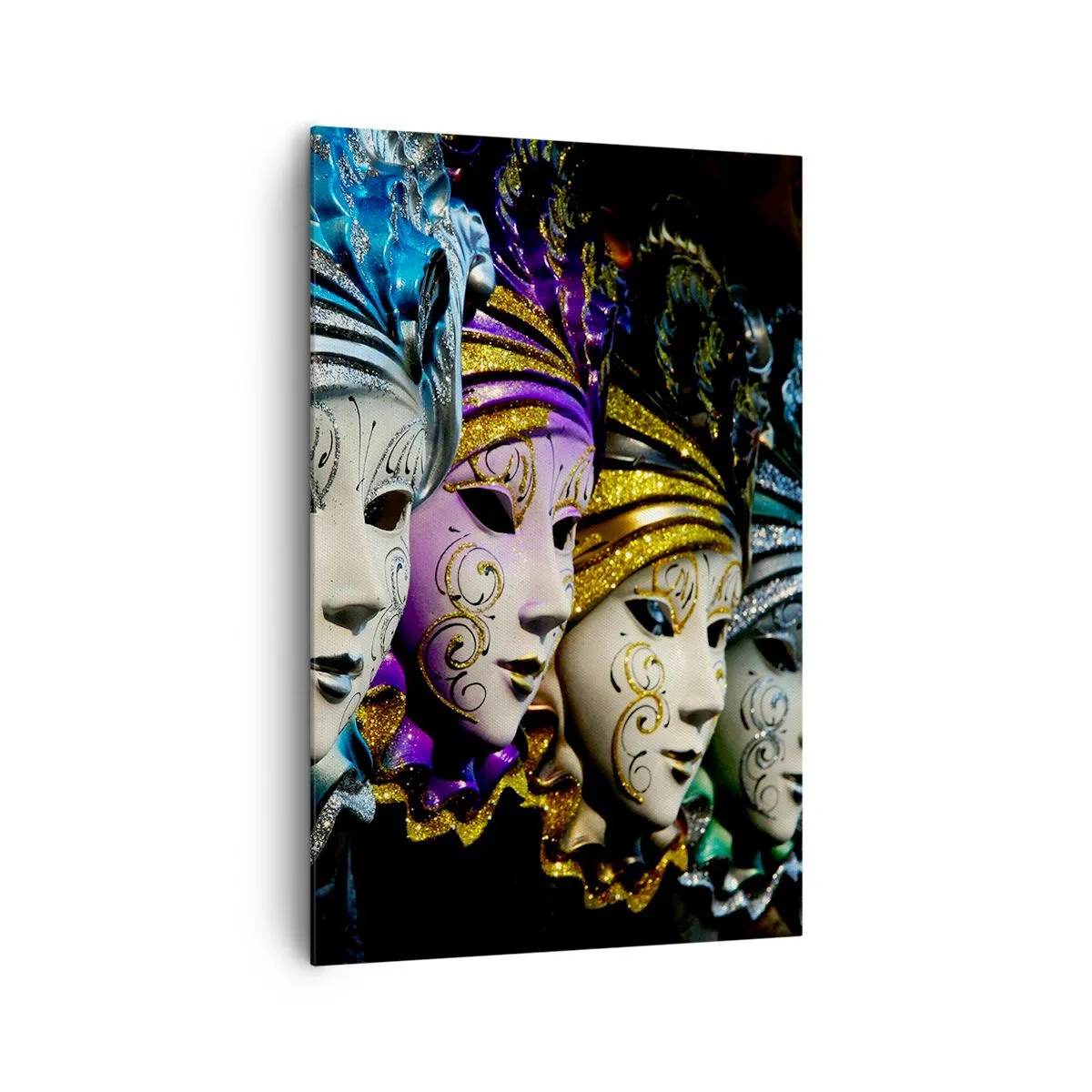 Canvastavla - Bild på duk - Hemlighet i guld och i silver - 80x120 cm