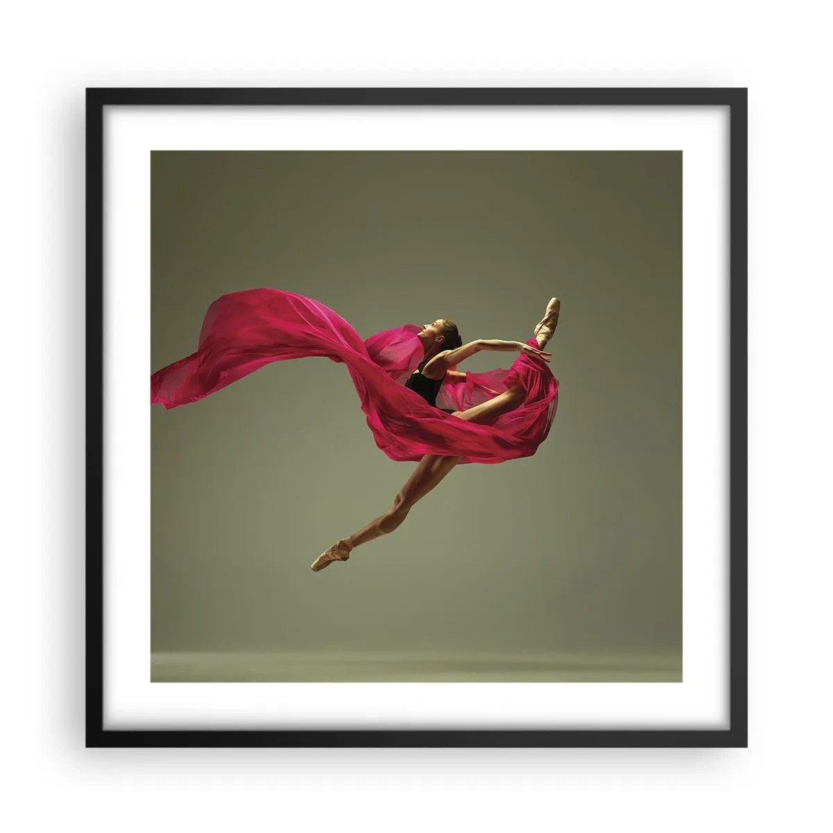 Affisch i svart ram - Dansande låga - 50x50 cm