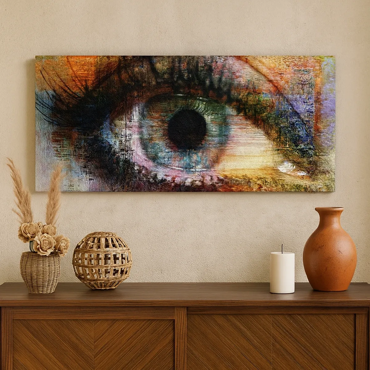 Canvastavla - Bild på duk - Man kan titta in i själen - 30x30 cm