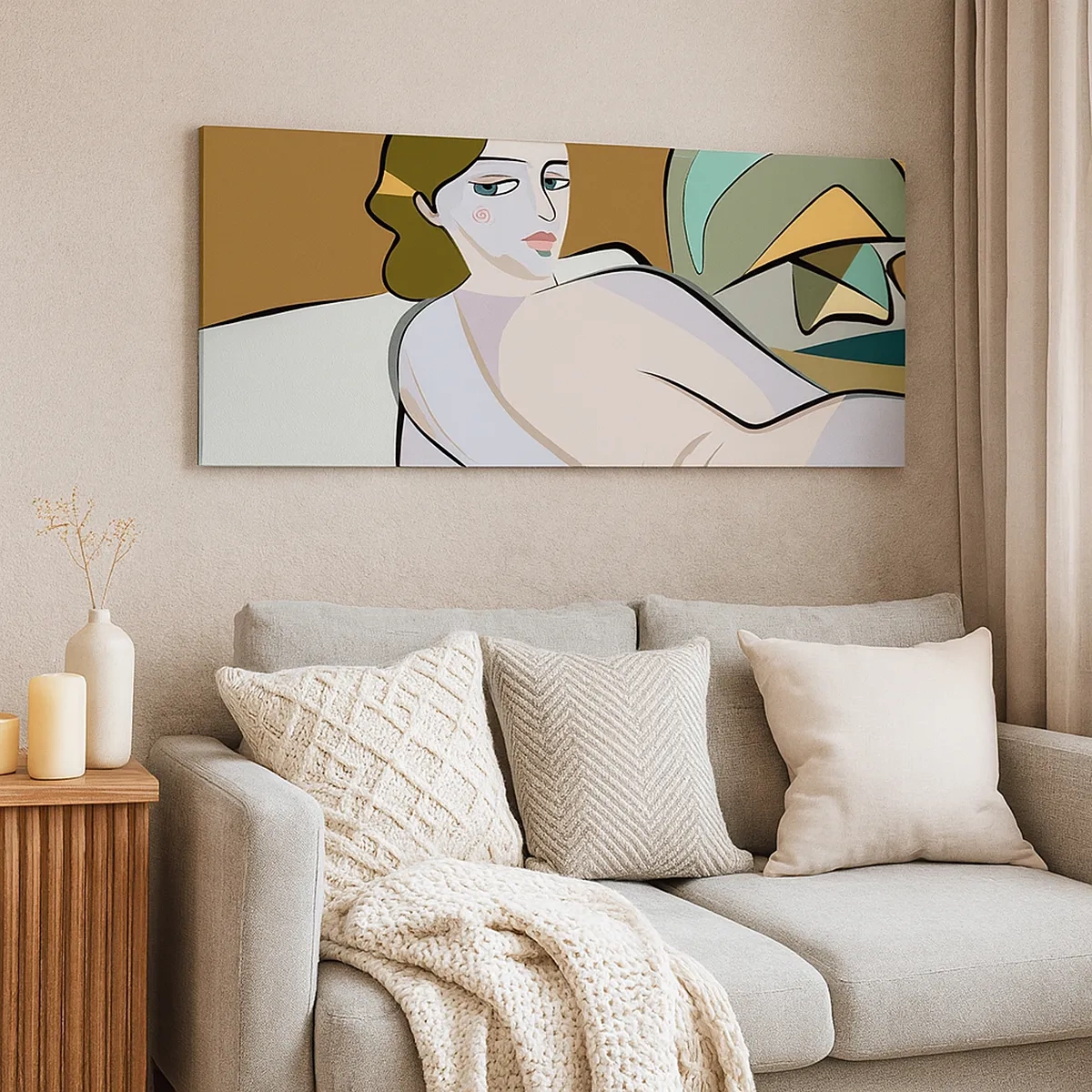 Canvastavla - Bild på duk - Intim porträtt - 30x30 cm