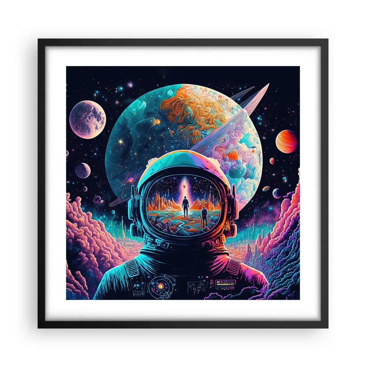 Affisch i svart ram - Filosofer har aldrig drömt - 50x50 cm