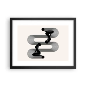 Affisch i svart ram - Sensuell symmetri - 40x30 cm