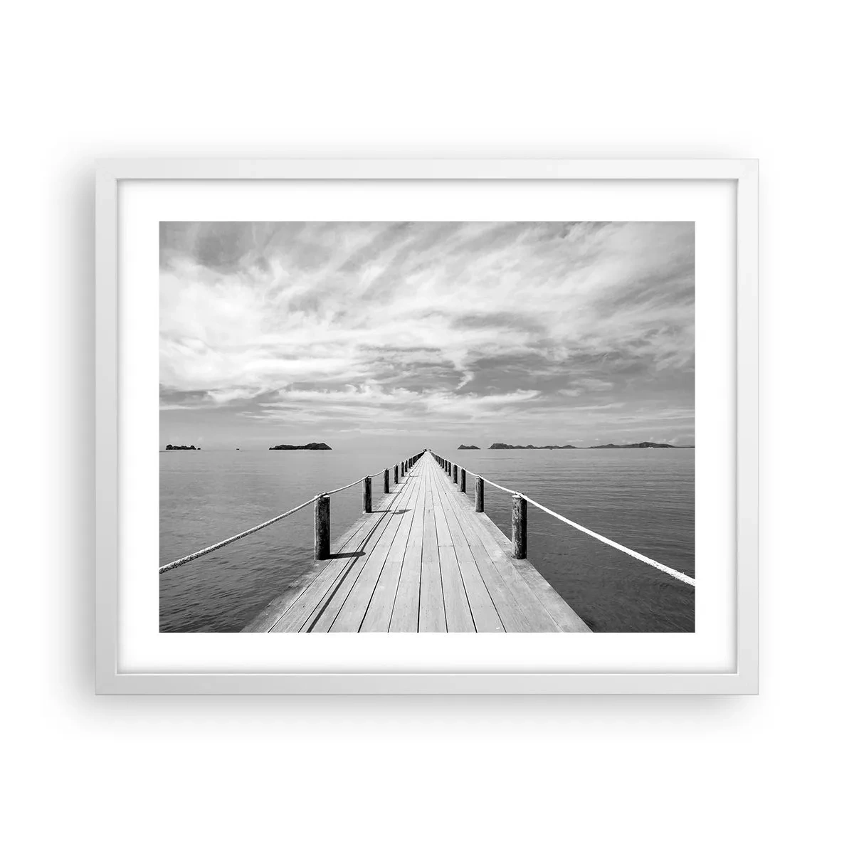 Affisch i vit ram - Kanske en resa... - 50x40 cm