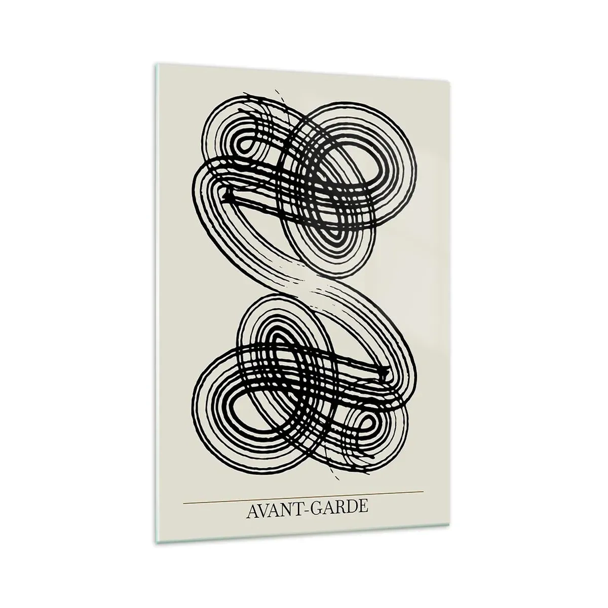 Glastavla - Bild på glas - Det kom ut spontant - 70x100 cm