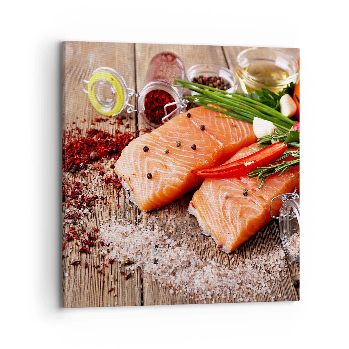 Canvastavla - Bild på duk - Norskt äventyr i köket - 70x70 cm