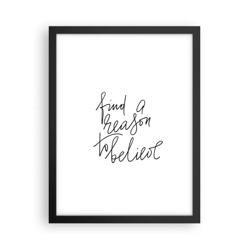 Affisch i svart ram - Det är möjligt - 30x40 cm