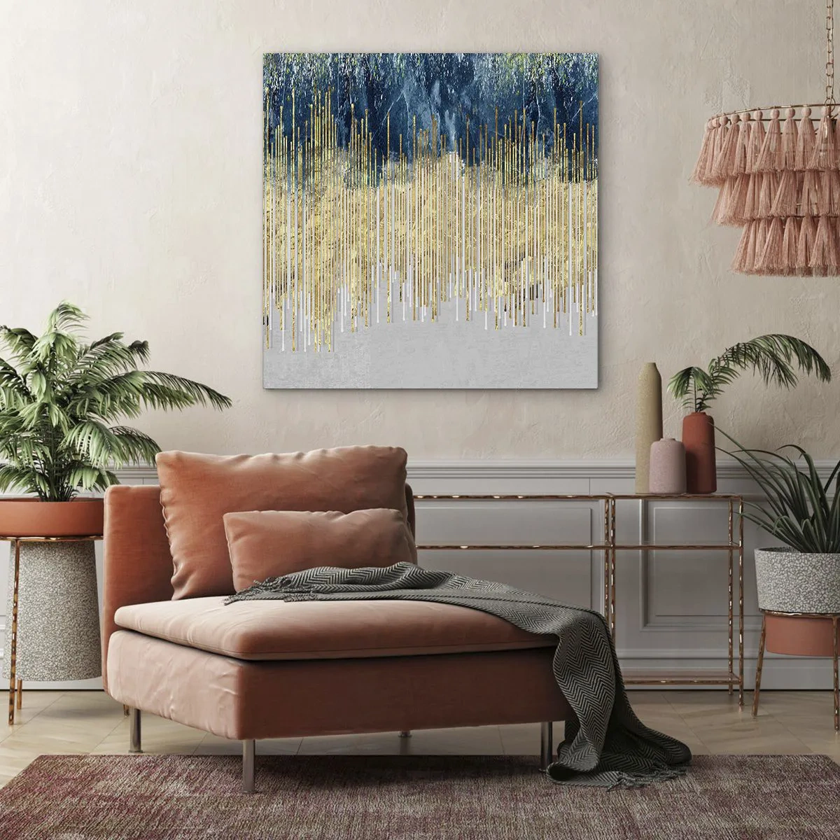 Canvastavla - Bild på duk - Förgylld gräns - 30x30 cm