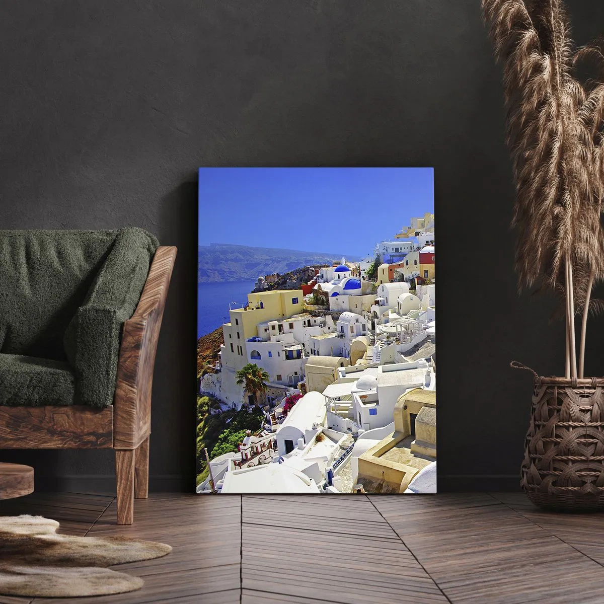 Canvastavla - Bild på duk - En dröm om grekisk sommar - 50x70 cm