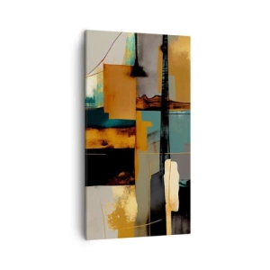 Canvastavla - Bild på duk - Abstraktion - ljus och skugga - 45x80 cm