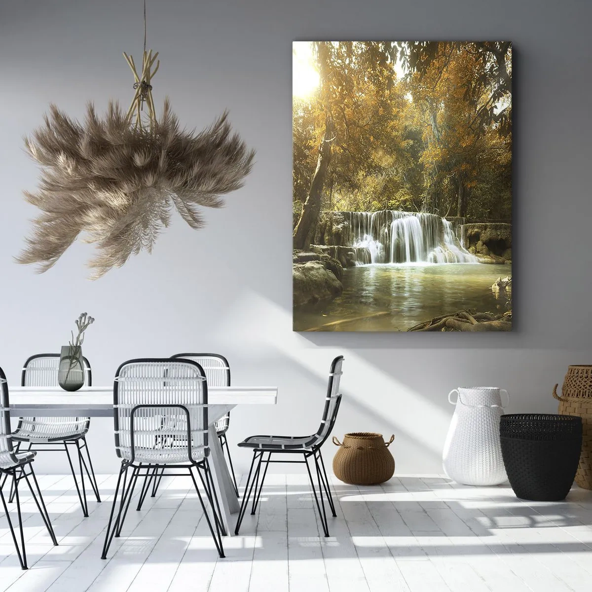 Canvastavla - Bild på duk - Parkkaskad - 50x70 cm