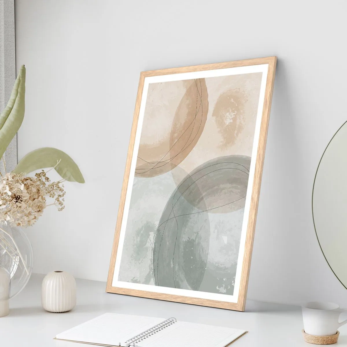 Affisch i ram av ljusek - Världars samspel - 50x70 cm