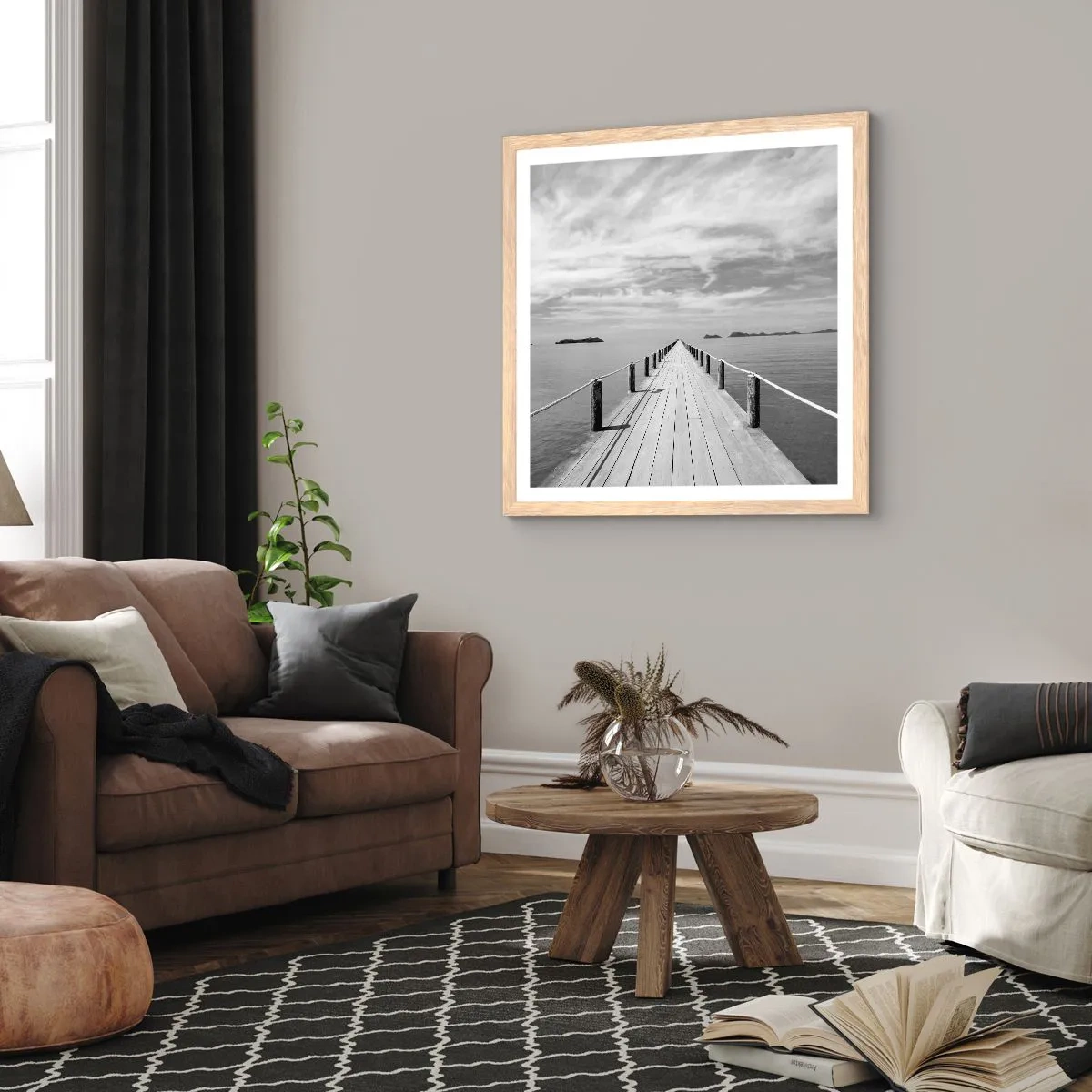 Affisch i ram av ljusek - Kanske en resa... - 30x30 cm